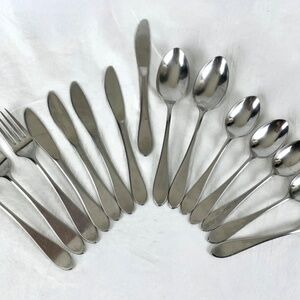15 pc Gorham 1970s Georgetown Old Stainless Flatware Lot Forks Spoons Sm Knives